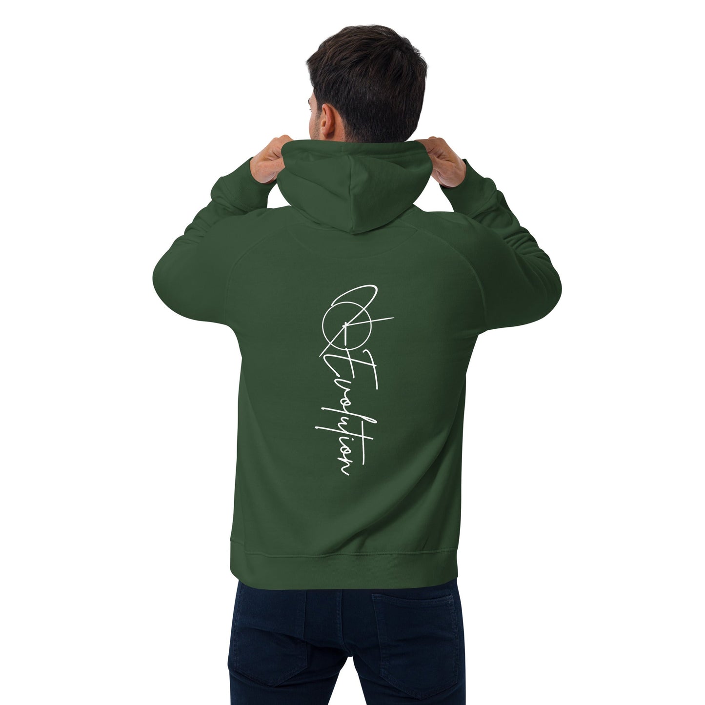 OR-Evolution’s Original Organic and Recycled Polyester Hoodie. - Bottle green / XS