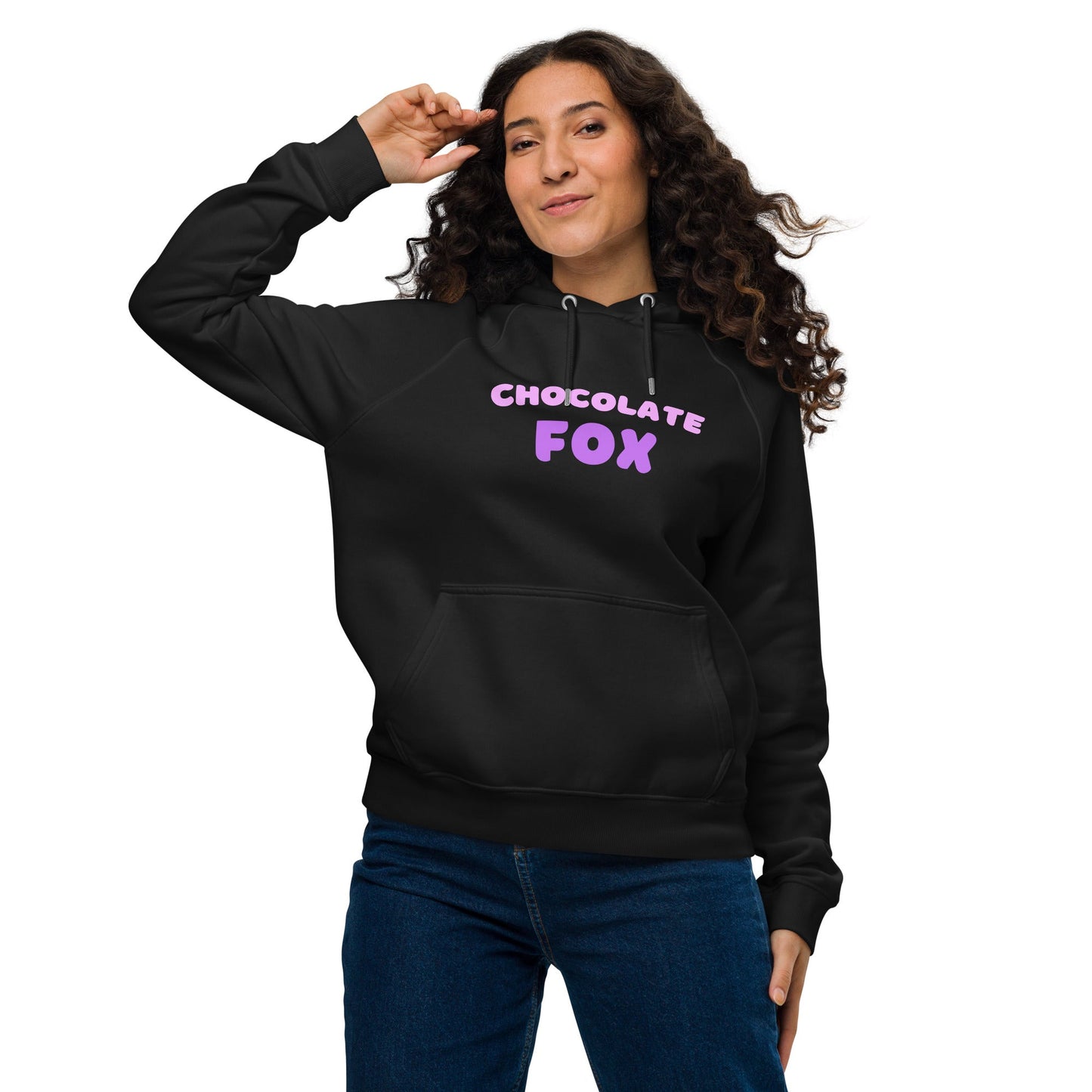 Organic Cotton and Recycled Polyester Chocolate Fox Hoodie - XS