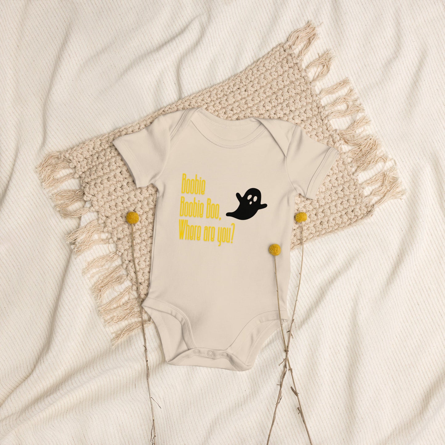 Organic cotton baby onesie - Organic Natural / 3-6m - Onesies