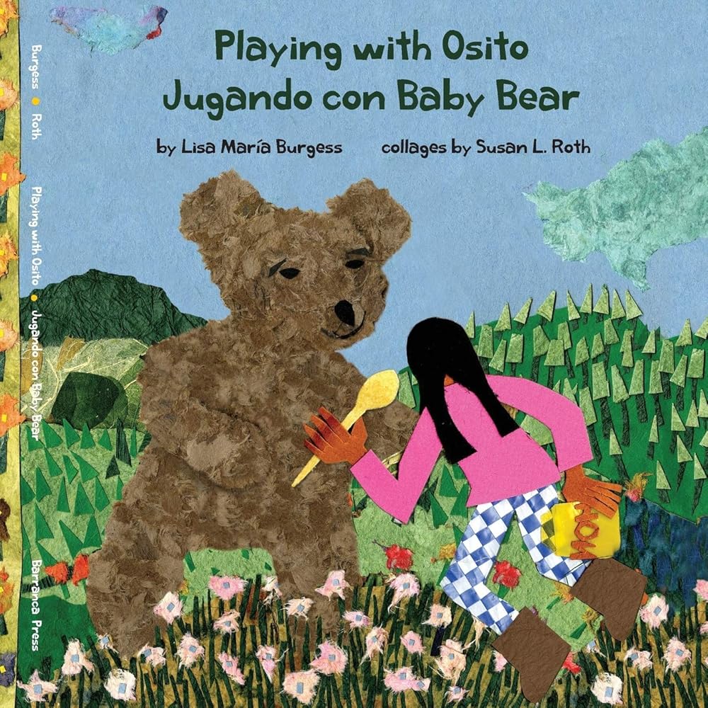 Playing with Osito Jugando con Baby Bear: bilingual English and Spanish (Kids' Books from Here and There) (Spanish Edition) - Whatsedz - Book