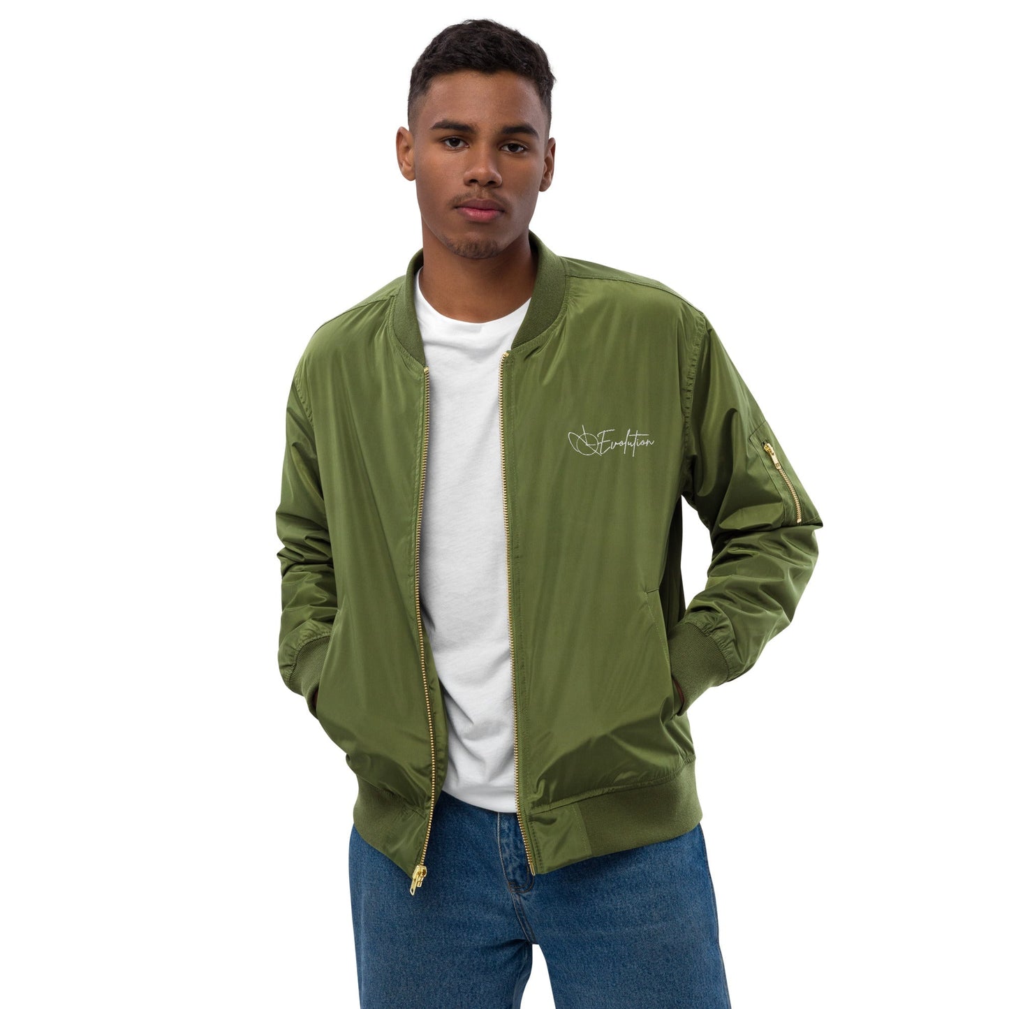 Premium recycled bomber jacket - Army / XS
