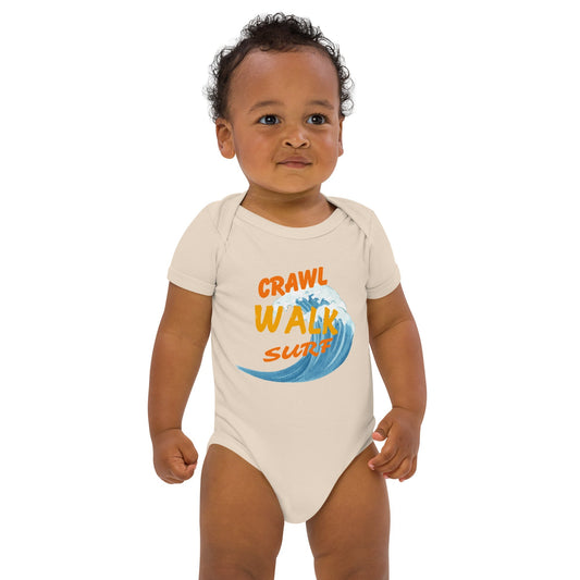 100% Organic cotton baby bodysuit - Organic Natural / 3-6m
