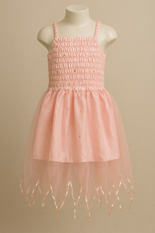 Fairy Dress Standard Light Pink on a mannequin