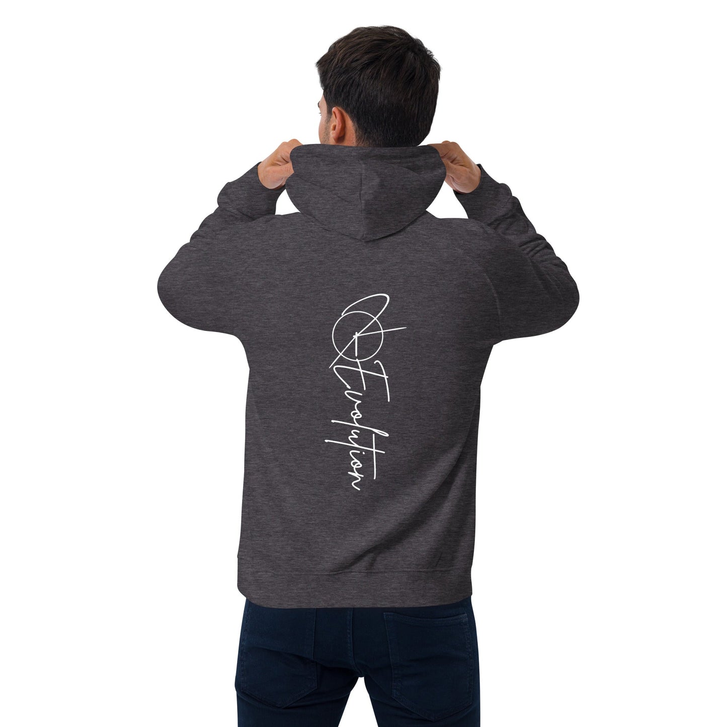OR-Evolution’s Original Organic and Recycled Polyester Hoodie. - Charcoal Melange / XS