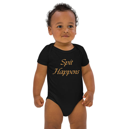 Organic cotton baby onesie - Black / 3-6m - Onesies
