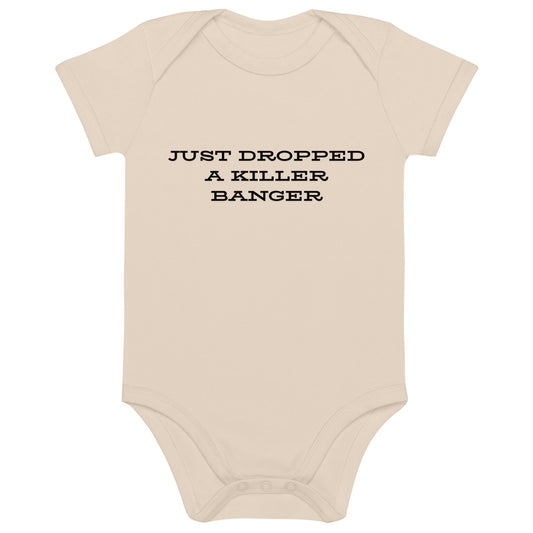 Organic cotton baby onesie - Organic Natural / 3-6m - Onesies