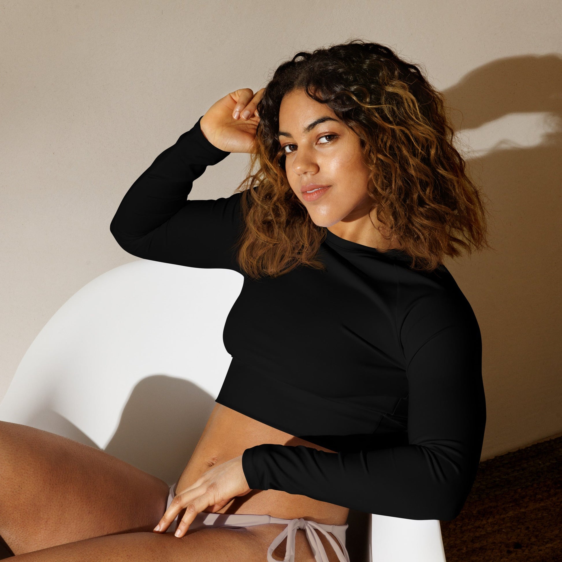 Recycled long-sleeve crop top - Active Wear